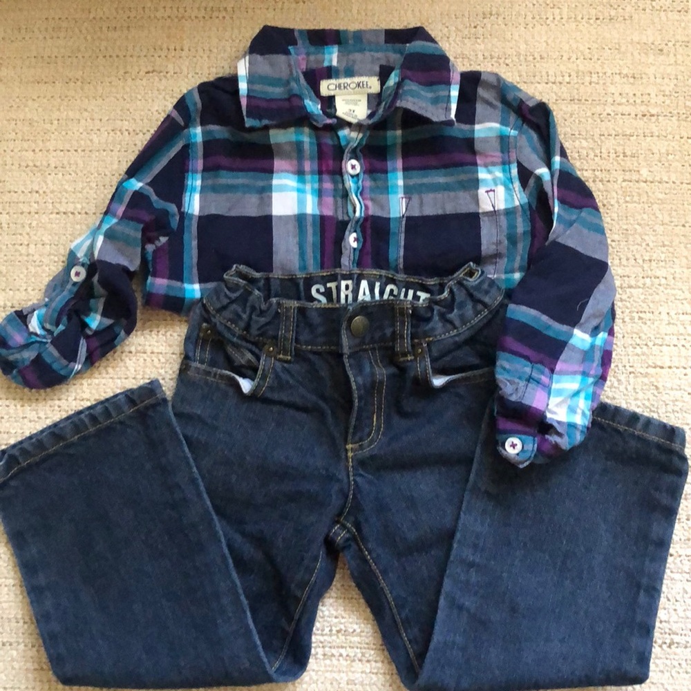 Jeans and Button down - 3T